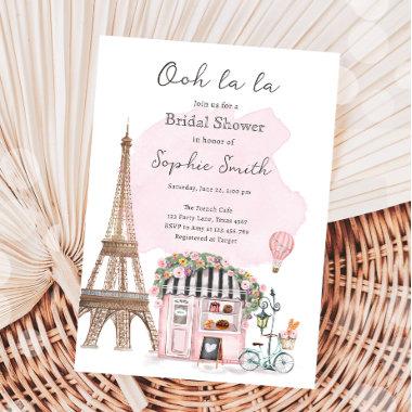 Ooh La La Parisian French Bridal Shower Invitations