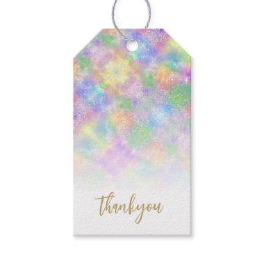 Opal Glitter Rainbow Thankyou Gift Tags