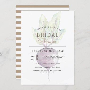 Opaque Beets | Veggie | Watercolor Bridal Shower Invitations