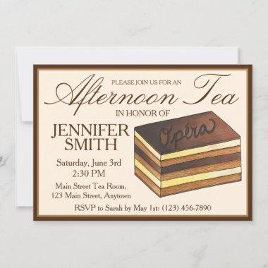 Opera Cake Wedding Shower Afternoon Tea Party Invitations