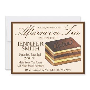 Opera Cake Wedding Shower Afternoon Tea Party Invitations