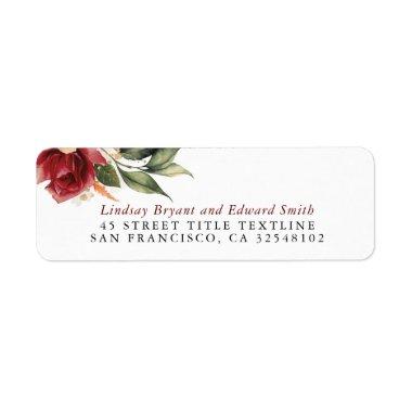Orange and Burgundy Red Fall Party Label