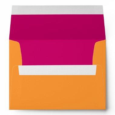 Orange and Hot Pink A-7 Envelope