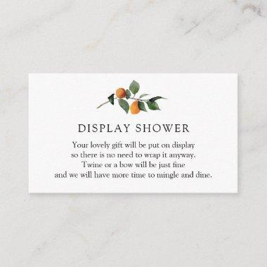 Orange Baby or Bridal Shower Enclosure Invitations