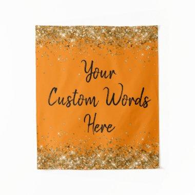 Orange Black Backdrop Birthday Party Photo Booth