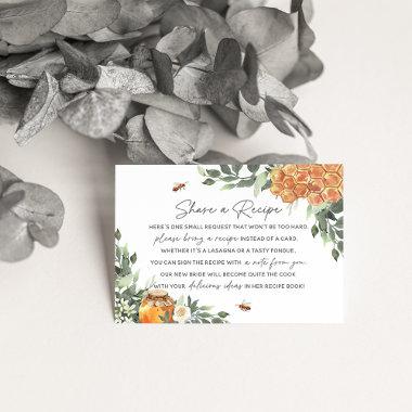 Orange Blossom Bee Bridal Shower Recipe Request Enclosure Invitations