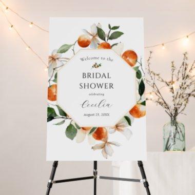 Orange Blossom Bridal Shower Welcome Sign