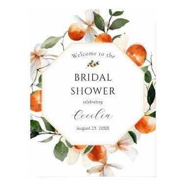 Orange Blossom Bridal Shower Welcome Sign