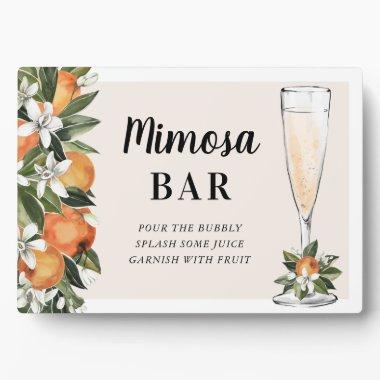 Orange Blossom Mimosa Bar Plaque