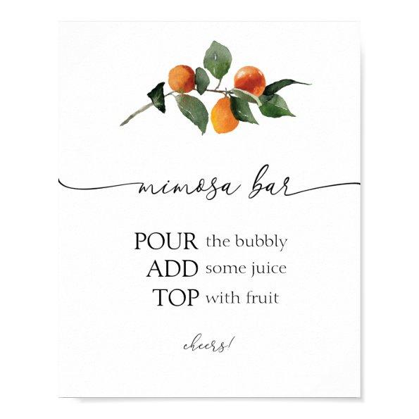 Orange Blossom Mimosa Bar Sign