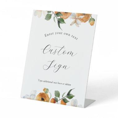 Orange Blossoms Custom Text Sign