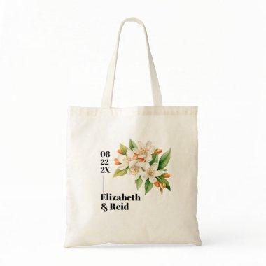 Orange Blossoms & Jasmine Blooms Wedding Tote Bag