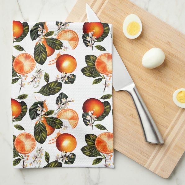 Orange Blossoms Kitchen Towel