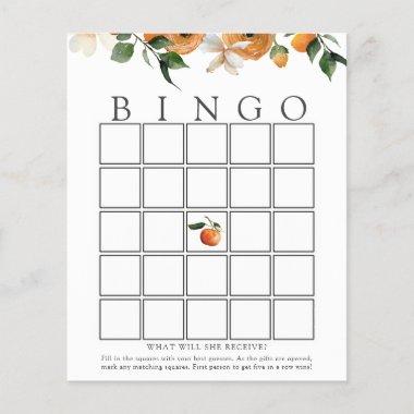 Orange Blossoms Shower Bingo Game Invitations
