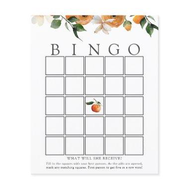 Orange Blossoms Shower Bingo Game