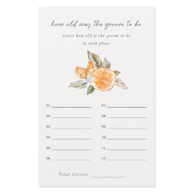 Orange Boho How Old Is Groom  Game