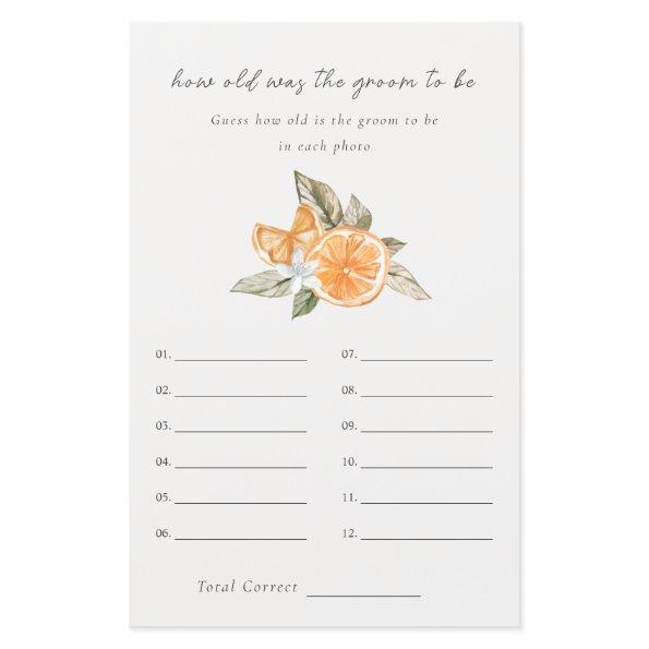 Orange Boho How Old Is Groom  Game