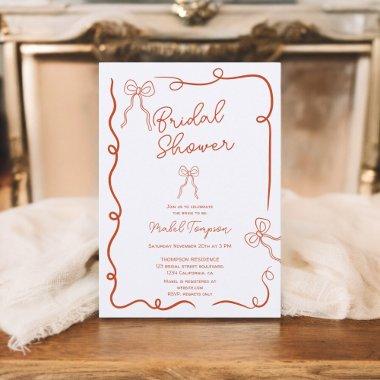 Orange bows ribbon illustrations