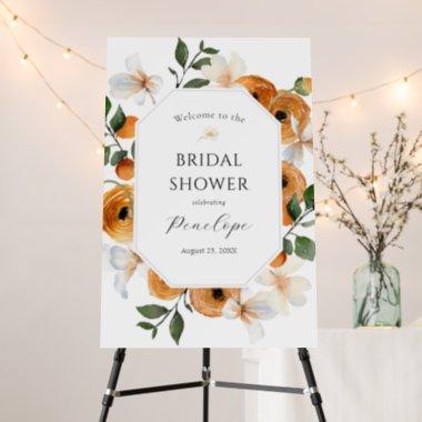 Orange Bridal Shower Welcome Sign
