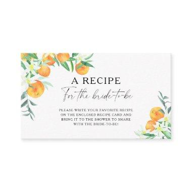Orange Citrus - Recipe for the bride to be Enclosure