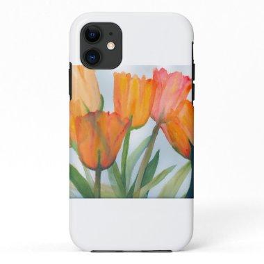 Orange Citrus Tulips Case-Mate iPhone Case