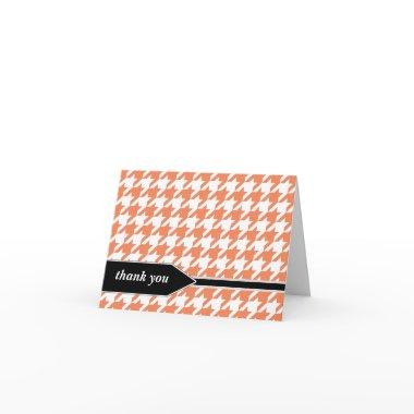 Orange Classy Houndstooth Thank You