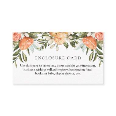 Orange Cutie Enclosure Invitations