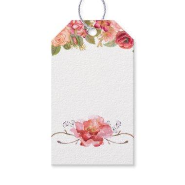Orange Floral Gift Tag, Customizable Text, Gift Tags