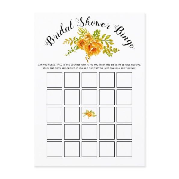 Orange flowers  bingo game