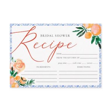 Orange Italian Positano Blue  Recipe Enclosure