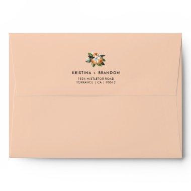 Orange Little Cutie Baby Shower Address Envelope