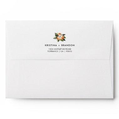 Orange Little Cutie Baby Shower Address Envelope