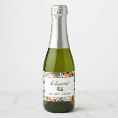 Orange Main Squeeze Mini Champagne Bottle Label