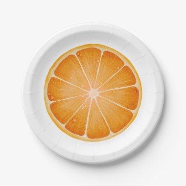 Orange Paper Plate