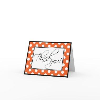 Orange Polka Dot Custom Thank You