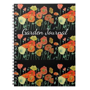 Orange Poppy Poppies Floral Garden Journal Book