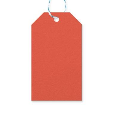Orange Red #EC553E, Pale Copper Gift Tags