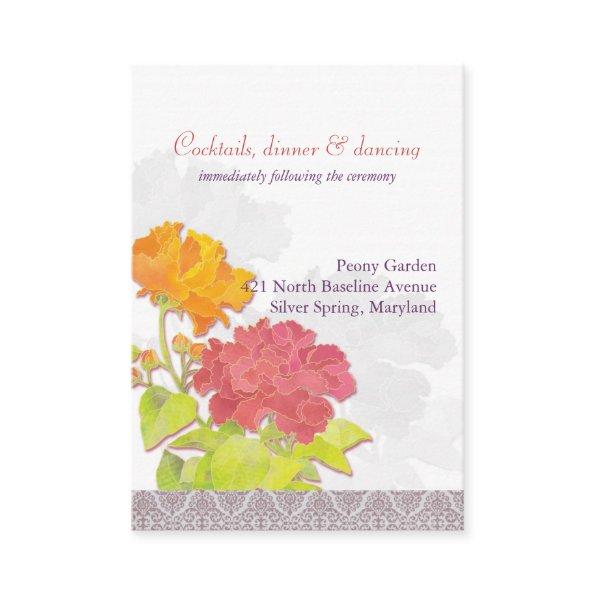 Orange Red Floral Wedding Reception Enclosure