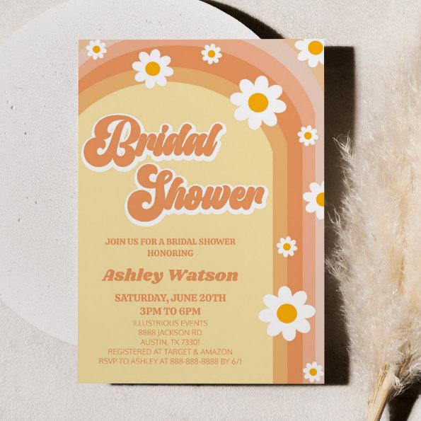 Orange Retro Daisy Flower