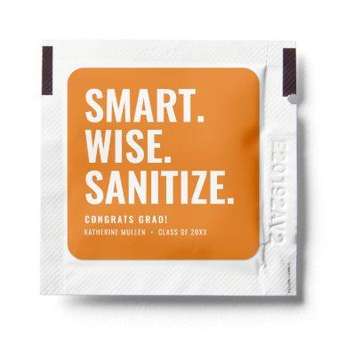 Orange Smart Wise Sanitize Graduation Hand Sanitizer Packet