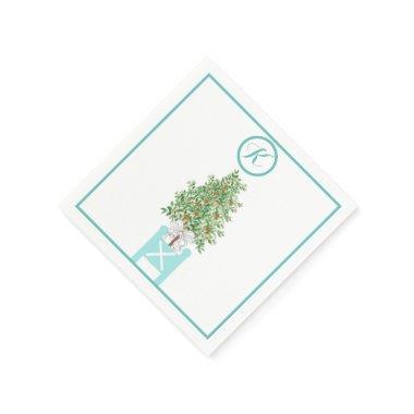 Orange tree Topiary Chinoiserie  Napkins