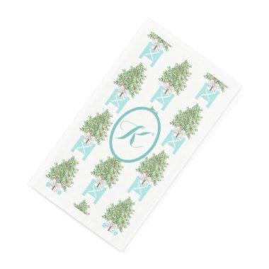 Orange tree Topiary Chinoiserie Paper Guest Towel