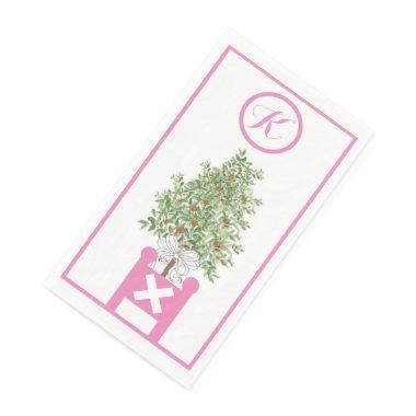 Orange tree Topiary Chinoiserie Paper Guest Towel