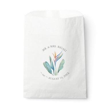 Orange Tropical Flower Favor Bag