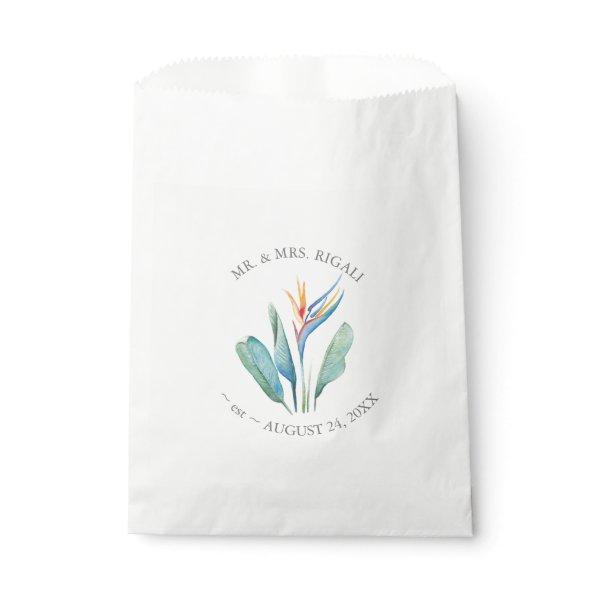 Orange Tropical Flower Favor Bag