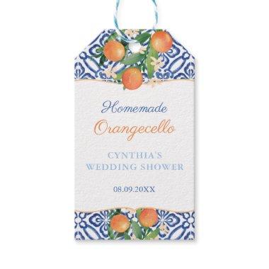 Orangecello Positano Oranges Bridal Shower Favor Gift Tags