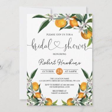 Oranges and Lemon Bridal Shower Invitations