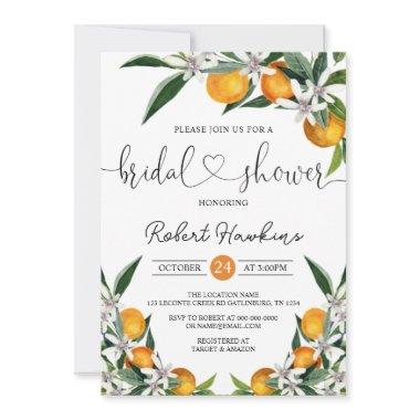 Oranges and Lemon Bridal Shower Invitations