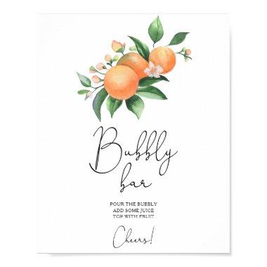 Oranges - bubbly bar poster