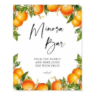 Oranges Citrus  Mimosa Bar Sign